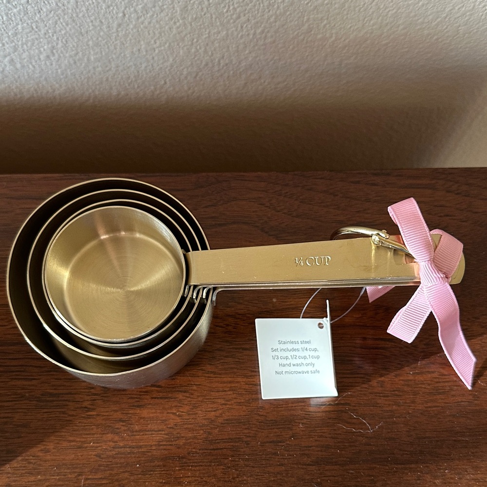 Stainless Steel Measuring Cups Set - Gold (NWT) - Picture 2 of 4